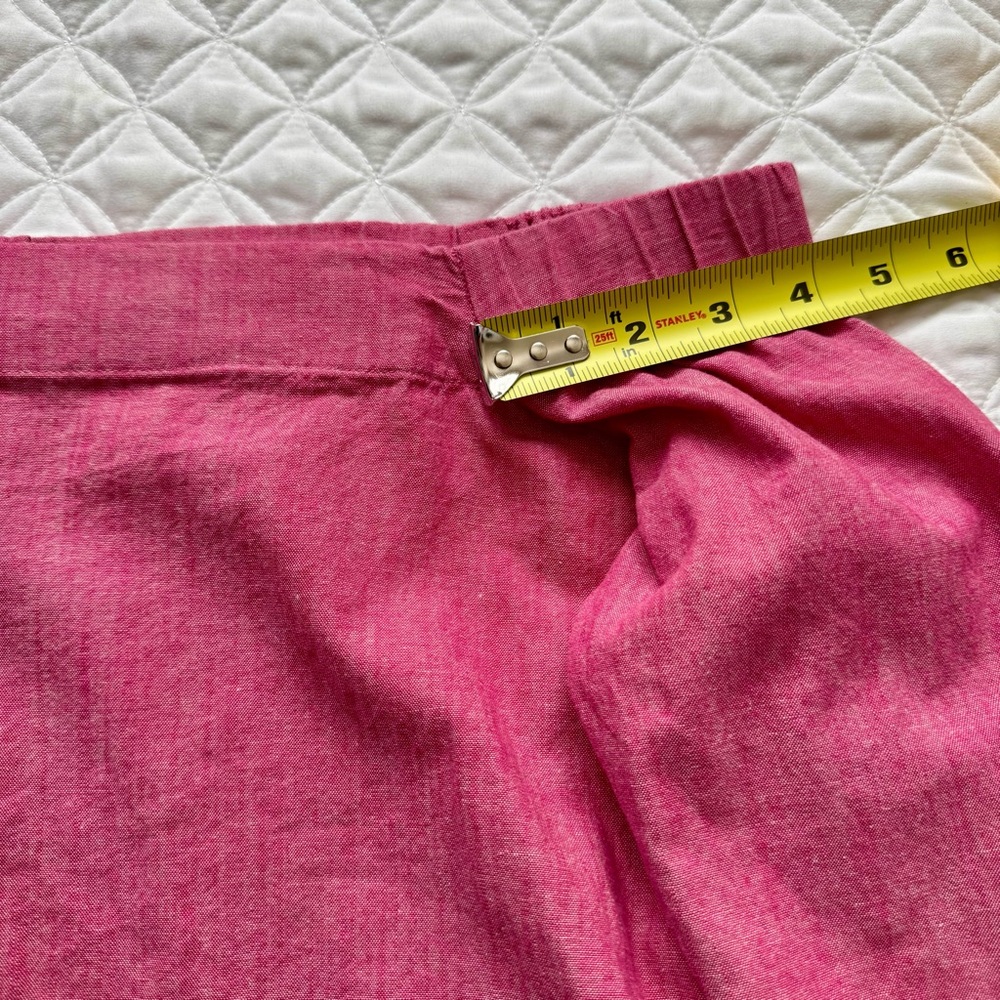 Banana Republic Factory Pink Chambray Button Down Back Off The Shoulder Top Sz S - Picture 13 of 15